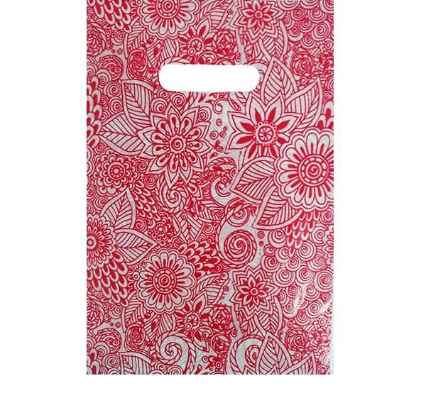 Bolsa riñón estampada Mandala Roja Fondo Blanco