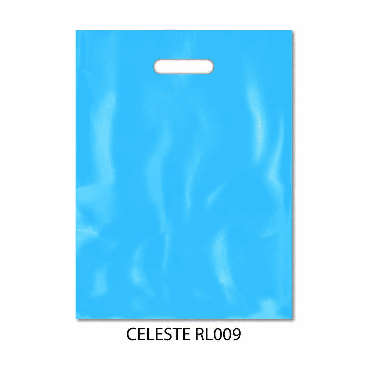 Bolsa riñón lisa color celeste